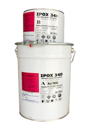 İpox 340  Epoksi Zemin Boyası(Düz) - 20kg set Beyaz (RAL9003)