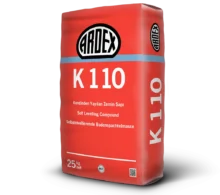 ARDEX K110 kendiliğinden yayılan çimento esaslı tesviye şapı 25 kg torba