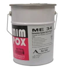 Mimpox ME34 solventsiz epoksi son kat boya 10 kg ve 20 kg set