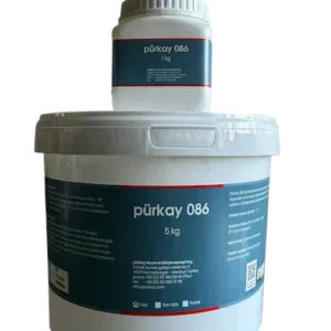 pürkay 086. İki komponentli su bazlı şeffaf yüzey koruyucu ve yüzey cilası. Yüksek çizilme direnci vardır.