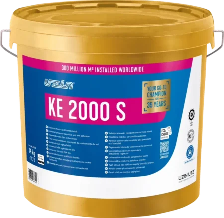 UZIN KE 2000 S PVC ve LVT zemin kaplama yapıştırıcısı 14kg kova
